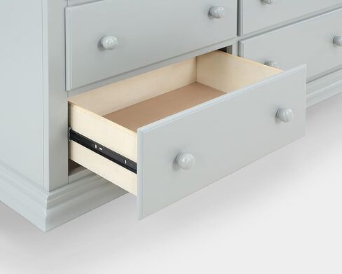 Suite Bebe Bailey Universal 6 Drawer Double Dresser in Gray - Full Assembled, Included Anti-Tip Kit, Six Spacious Drawers, Dresser for Nursery, Bedroom, Wooden Nursery Furniture in Saudi Arabia