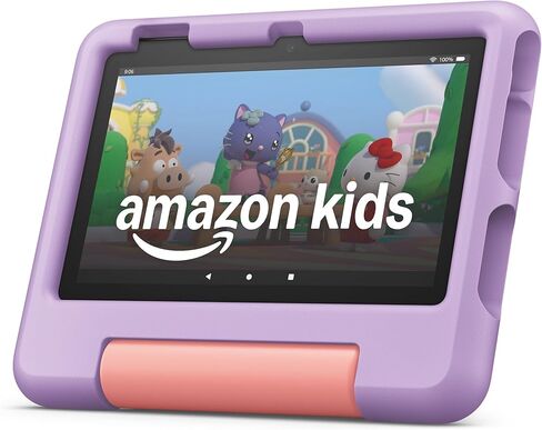 Amazon Fire 7 Kids Tablet Sleeve Bundle — Bundle includes Amazon Fire 7 Kids tablet, 16GB, Purple & Pink Carrying Case in Saudi Arabia