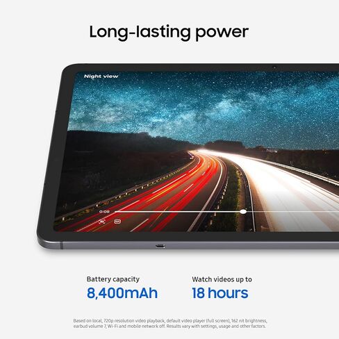 Samsung Galaxy Tab S11 512 GB WiFi Android Tablet، شاشة كبيرة، متينة، نحيفة، خفيفة، عالية الأداء، عمر بطارية طويل، قلم S لتدوين الملاحظات، مساعدة AI، إصدار الولايات المتحدة، رمادي (متجدد) in Saudi Arabia