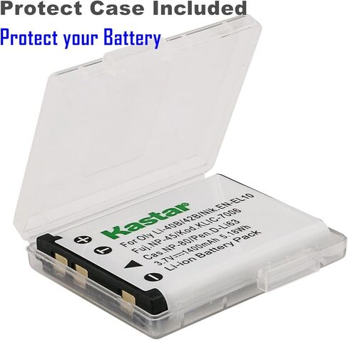 Kastar Battery (4-Pack) and Charger Kit for Pentax Optio D-LI108, D-LI63 Work with Pentax Optio L36, L40, LS465, LS1000, M30, M40, M90, M900, RS1000, RS1500, T30, V10, W30 Digital Cameras in Saudi Arabia