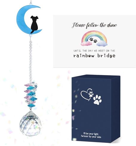 الحيوانات الأليفة التذكارية Suncatcher، الهدايا التذكارية للحيوانات الأليفة للقطط، تعاطف الحيوانات الأليفة، تذكار الكلاب والقطط المدروسة، فقدان الحيوانات الأليفة الكريستال المنشور صانع قوس قزح، هدايا تعاطف الحيوانات الأليفة، فكرة هدية فقدان الحيوانات الأل in Kuwait