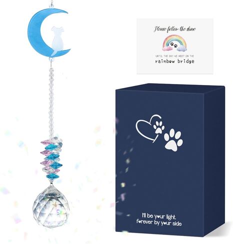 الحيوانات الأليفة التذكارية Suncatcher، الهدايا التذكارية للحيوانات الأليفة للقطط، تعاطف الحيوانات الأليفة، تذكار الكلاب والقطط المدروسة، فقدان الحيوانات الأليفة الكريستال المنشور صانع قوس قزح، هدايا تعاطف الحيوانات الأليفة، فكرة هدية فقدان الحيوانات الأل in Kuwait