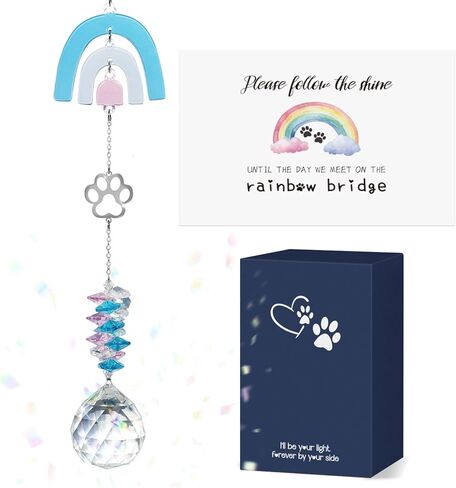 الحيوانات الأليفة التذكارية Suncatcher، الهدايا التذكارية للحيوانات الأليفة للقطط، تعاطف الحيوانات الأليفة، تذكار الكلاب والقطط المدروسة، فقدان الحيوانات الأليفة الكريستال المنشور صانع قوس قزح، هدايا تعاطف الحيوانات الأليفة، فكرة هدية فقدان الحيوانات الأل in Kuwait