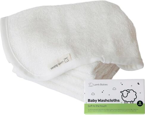 Bamboo Baby Washcloths for Newborn, Ultra-Soft & Absorbent for Gentle Bath Time Care, Durable Baby Bamboo Washcloths Made from Premium Viscose in Saudi Arabia