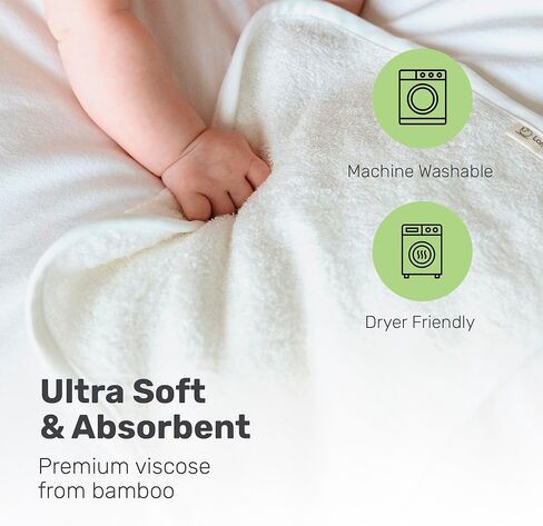 Bamboo Baby Washcloths for Newborn, Ultra-Soft & Absorbent for Gentle Bath Time Care, Durable Baby Bamboo Washcloths Made from Premium Viscose in Saudi Arabia