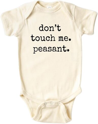 قميص مضحك من ماركة Don't Touch Me Peasant Cute Baby Onesie®، ملابس مخصصة ممتازة للجنسين هدية للأطفال للأم وحديثي الولادة in Kuwait