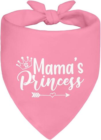 My Mom is Obsessed with Me Pink Dog Bandana, Cute Pet Scarf Accessories Photo Prop for Mother's Day, Dogs paw Printing Bandanas Decor, Christmas Birthday Gifts for Puppy Owner Dog Mom in Saudi Arabia
