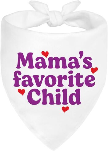 My Mom is Obsessed with Me Pink Dog Bandana, Cute Pet Scarf Accessories Photo Prop for Mother's Day, Dogs paw Printing Bandanas Decor, Christmas Birthday Gifts for Puppy Owner Dog Mom in Saudi Arabia
