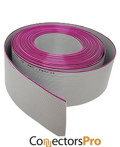 Pc Accessories - Connectors Pro 30 Pins 20 Feet Silver Flat Ribbon Cable for 2.54mm IDC Connectors 30P 20' in Kuwait