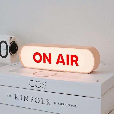 LED ON AIR Sign Light Box, Studio Broadcasting Indicator Lamp for Podcast Recording, Radio Station, Live Streaming Room Decor in Saudi Arabia