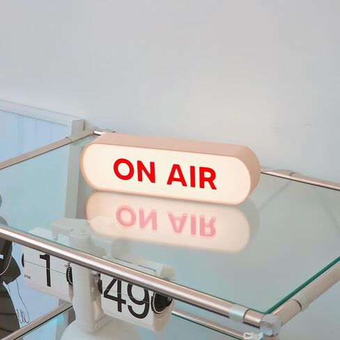 LED ON AIR Sign Light Box, Studio Broadcasting Indicator Lamp for Podcast Recording, Radio Station, Live Streaming Room Decor in Saudi Arabia