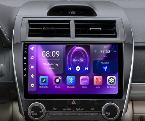 [4+64G] Android 13 Car Stereo with Wireless Apple Carplay & Android Auto for Toyota Camry 2012-2014 10.1" Touchscreen Radio Upgrade with AHD Camera,GPS Navigation,SWC,WiFi,FM,Bluetooth in Kuwait