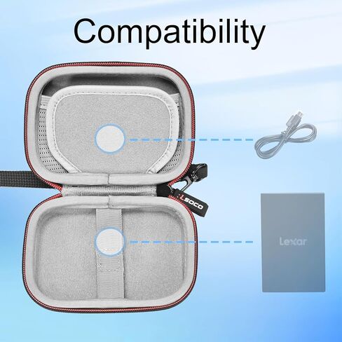 حافظة صلبة من RLSOCO لجهاز Lexar 1 تيرابايت/2 تيرابايت/4 تيرابايت ES5/Armor 700/SL500/ES4 SSD محمول (الحافظة فقط) in Saudi Arabia