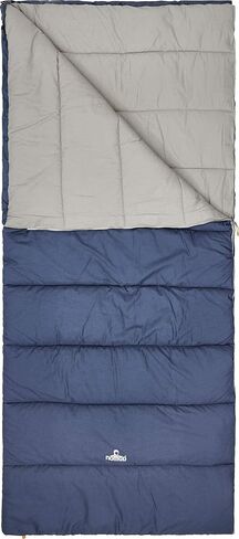 NOMAD Brisbane XL Sleeping Bag with 100% Cotton Lining, Water-Resistant Shell, Full Length Zipper, and Storage Bag for Tall Campers, Backpackers, and Travelers (Tall Size, Dark Denim) in Saudi Arabia