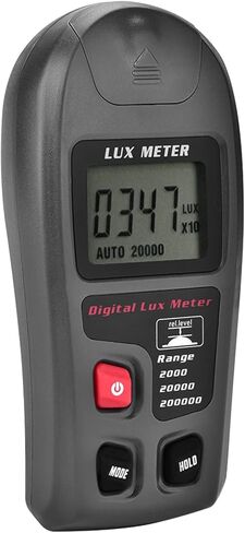 مقياس الإضاءة الرقمي، مقياس الإضاءة بشاشة LCD، مقياس الإضاءة الرقمي، جهاز اختبار مقياس الإضاءة الرقمي، نطاق يصل إلى 200000 لوكس، للنباتات، مصابيح السيارة الأمامية، المنزل والمكتب in Kuwait