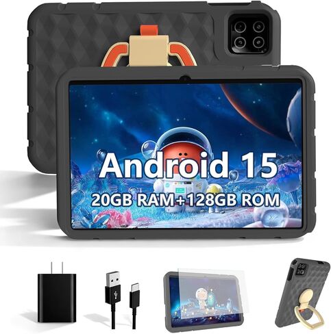 أحدث تابلت للأطفال مقاس 10.1 بوصة لعام 2025 يعمل بنظام Android 15 جهازًا لوحيًا للأطفال مع حافظة واقية من مادة EVA وذاكرة وصول عشوائي سعة 20 جيجابايت ومساحة تخزين 128 جيجابايت للكمبيوتر اللوحي للأطفال الصغار، وأدوات تحكم أبوية، وبطارية 12 ساعة، وواي فاي،  in Kuwait