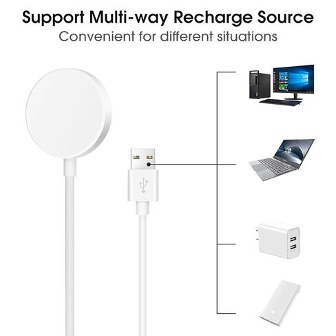 Upgraded Charger Compatible with Gabb Watch 3e/3, USB Wireless Magnetic Charging Cable, Portable Fast Charger Accessories (White One) in Saudi Arabia