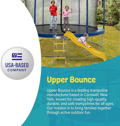 Machrus Upper Bounce Trampoline Step N Slide | Fun Indoor & Outdoor Ladder and Wave Slide Set – Perfect for Round or Rectangle Trampolines with or Without Net in Saudi Arabia