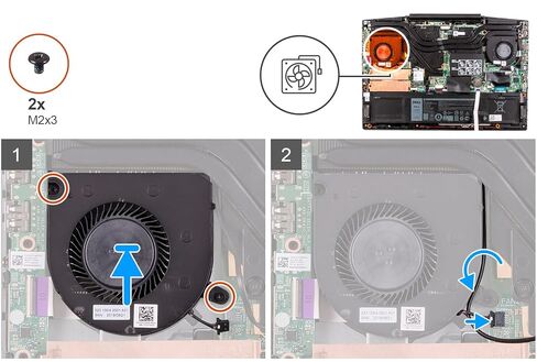 Deal4GO CPU & GPU Graphics Cooling Fan PC01D F3DF0 Replacement for Dell G3 3500 G5 5500 G5 SE 5505 (with GTX 1660Ti RTX 2060) in Saudi Arabia
