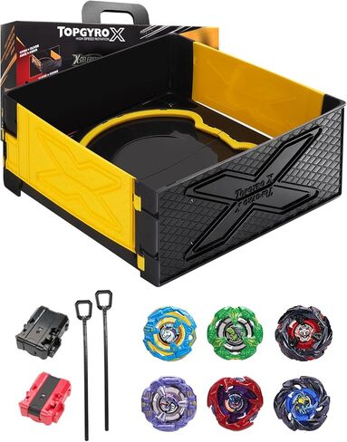 Foldable Portable X Stadium Arena with Carry Handle, Yellow Battle Stadium Compatible with X Gyro Tops & Launchers. Travel Toy Gift for Kids Ages 6+ in Saudi Arabia
