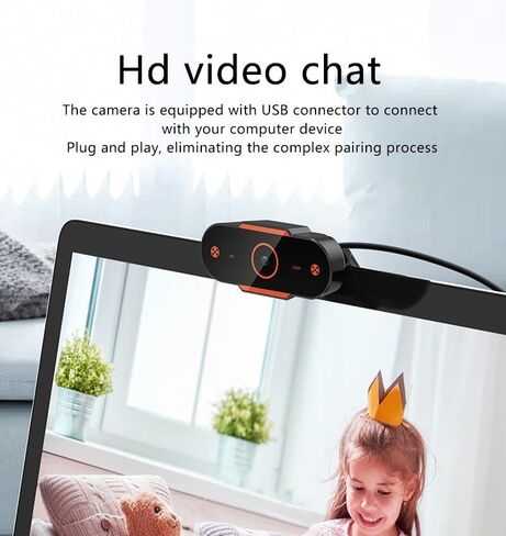كاميرا كمبيوتر 480/720/1080P/2k كاميرا ويب HD USB2.0 التركيز التلقائي مكالمة فيديو مع ميكروفون للبث المباشر لمكالمات الفيديو (اللون: 1080P) in Saudi Arabia
