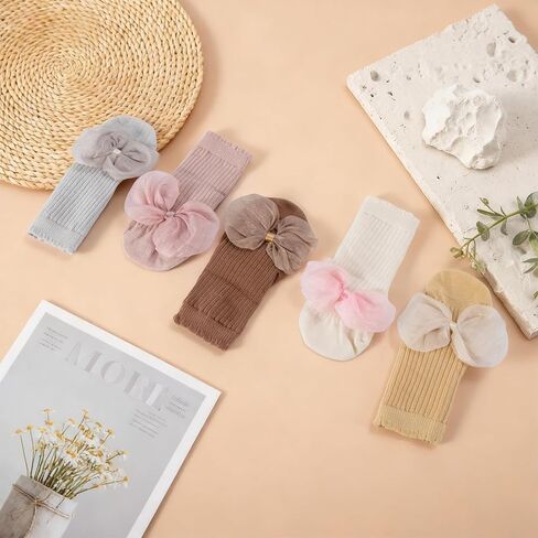 Baby Girl Socks Toddler Cute Bow Non-Slip Grip Socks Newborn Babies Infant Toddler Cotton Sock with Grips in Saudi Arabia