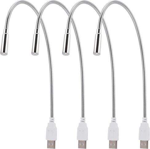 4 قطعة لوحة مفاتيح بمنفذ USB مصباح مرن معقوفة للعناية بالعين LED ضوء الكمبيوتر المحمولة ليلة القراءة مصباح للمنزل مكتب السرير in Saudi Arabia