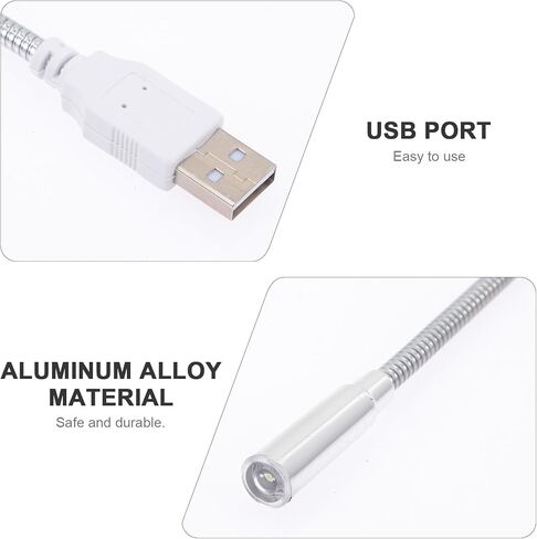 4 قطعة لوحة مفاتيح بمنفذ USB مصباح مرن معقوفة للعناية بالعين LED ضوء الكمبيوتر المحمولة ليلة القراءة مصباح للمنزل مكتب السرير in Saudi Arabia