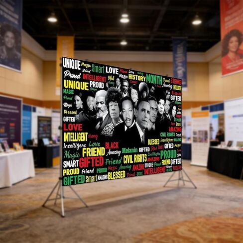 Black History Month Backdrop, Black History Month Decorations, 71x43 Inch in Saudi Arabia