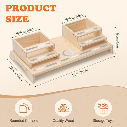 Shelf Compatible with Tonie Box 2/1 Storage, Holds 30+ Tonies Figures & Tonie Play, Magnetic Figures Display Stand Organizer & Listening Station for Kids Room in Kuwait