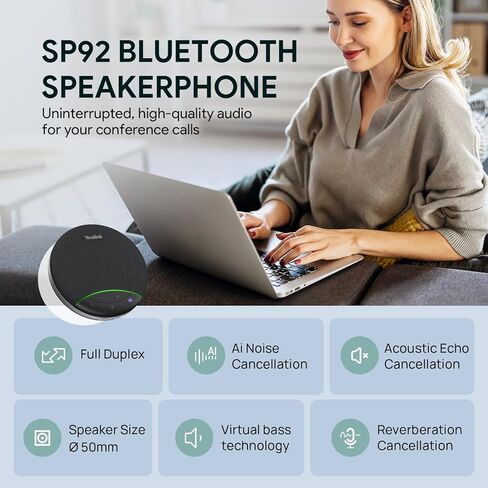 حزمة مكبر صوت للمؤتمرات من Yealink UVC34 SP92 USB-C/A in Saudi Arabia