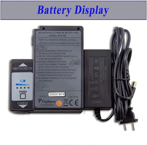 【عبوة من قطعتين】 بطارية BTR-09 14.8 فولت 7800 مللي أمبير في الساعة مع استبدال شاحن لـ BTR-09 FSM-80C FSM-80C+ FSM-80S FSM-601S FSM-602S FSM-61S FSM-62S FSM-702R FSM-70R FSM-70S Fujikura Fusion Splicer in Kuwait