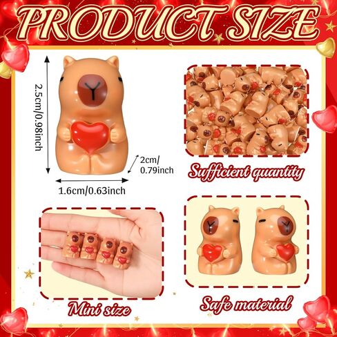 Wesiti 50 Pcs Valentine's Day Highland Cow Figurines Valentines Mini Resin Highland Cow Figurines Miniature Heart Cows Statues Topper Decor for Valentines Weddings Anniversary Party Favors Gifts in Saudi Arabia