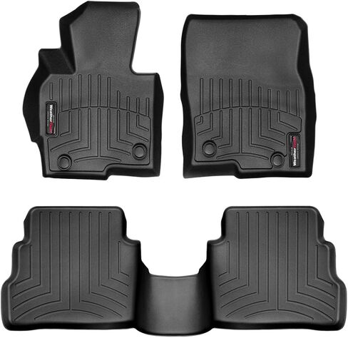 WeatherTech Custom Fit FloorLiners for Mazda CX-5-1st & 2nd Row (44419-1-2), Black in Saudi Arabia