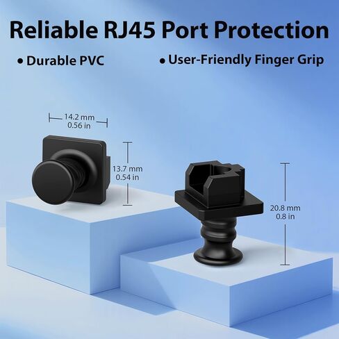 قبعات غطاء الغبار Cyberguys RJ45 باللون الأسود، عبوة من 50 قطعة - أغطية منافذ إيثرنت واقية لمقابس شبكة RJ45، تحجب الغبار والحطام، سهلة التركيب والإزالة، ملاءمة مرنة متينة، توافق عالمي in Saudi Arabia