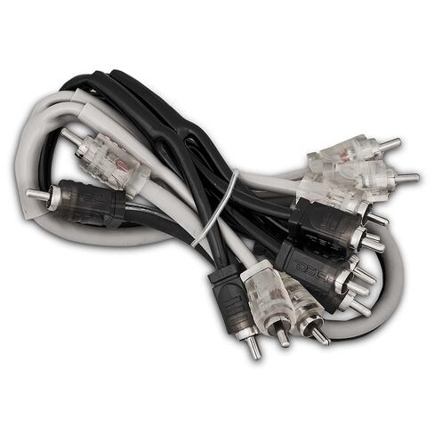 DS18 R2M12M/SLV كابل مقسم ذكر من المستوى 2 إلى 12 RCA، 1.5 قدم، 2-12 ذكر، كابل RCA أسود/فضي فائق المرونة - فضي in Kuwait