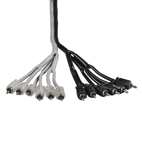 DS18 R2M12M/SLV كابل مقسم ذكر من المستوى 2 إلى 12 RCA، 1.5 قدم، 2-12 ذكر، كابل RCA أسود/فضي فائق المرونة - فضي in Kuwait