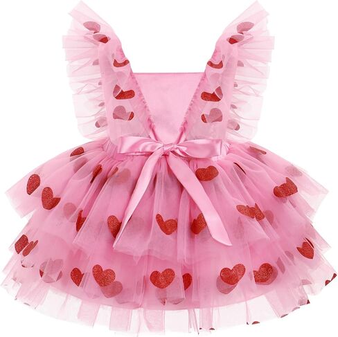 IBTOM CASTLE Infant Baby Girl Dress Sleeveless Flower Girls Tulle Tutu Dress Birthday Party Pageant Dress with Headband in Saudi Arabia