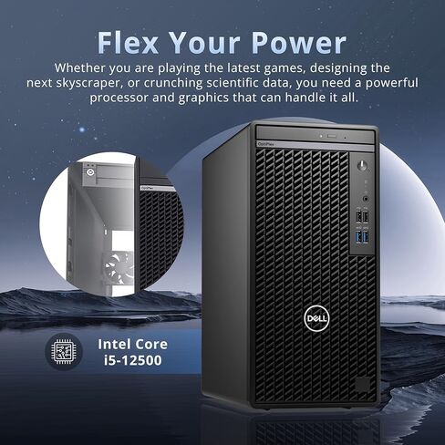 Dell OptiPlex 3000 Tower Business Desktop, Intel i5-12500, 16GB RAM, 512GB PCIe SSD, Intel UHD Graphics 770, DVDRW, Ethernet, WiFi Adapter, Keyboard & Mouse, Win 11 Pro, Black (Renewed) in Kuwait