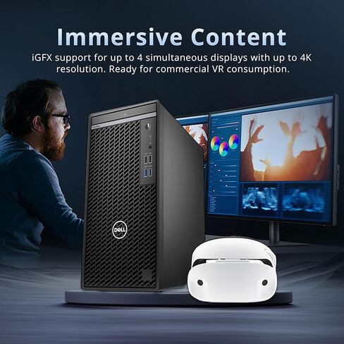Dell OptiPlex 3000 Tower Business Desktop, Intel i5-12500, 16GB RAM, 512GB PCIe SSD, Intel UHD Graphics 770, DVDRW, Ethernet, WiFi Adapter, Keyboard & Mouse, Win 11 Pro, Black (Renewed) in Kuwait
