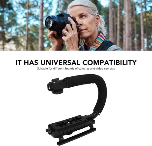 Acouto Professional Handheld Stabilizer for Camera & Camcorder - ABS & Aluminum U Shape я Video in Saudi Arabia