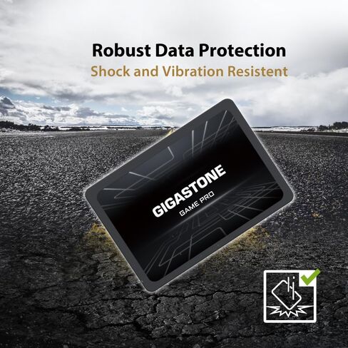 Gigastone SATA SSD 256 جيجابايت (10 عبوات) 2.5 بوصة SSD 520 ميجابايت/ثانية ترقية ذاكرة الكمبيوتر المحمول والتخزين PS4 HDD استبدال 2.5 بوصة محركات الأقراص الصلبة الداخلية SATA III SLC Cache 3D NAND Game Pro Performance in Kuwait