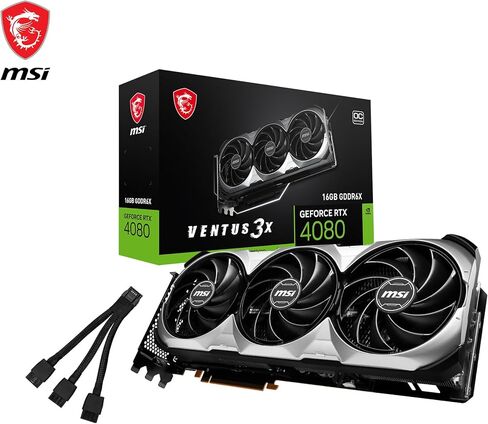 MSI GeForce RTX 4080 16GB Ventus 3X OC Gaming Graphics Card - 16GB GDDR6X, 2550 MHz, PCI Express Gen 4, 256-bit, 3X DP v 1.4a, HDMI 2.1a (Supports 4K & 8K HDR) in Saudi Arabia