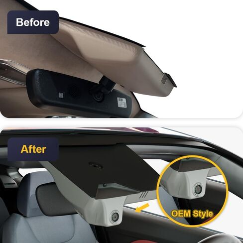 Fitcamx Front 4K+Rear 1080P Dash Cam Adapts for Genesis GV80 2021-2025 (HD2-T6010, Tan Cover), OEM Style, 2 Way HD Video, Built-in WiFi & APP, Loop Recording, G-Sensor, Easy to Operate, 128GB Card in Kuwait