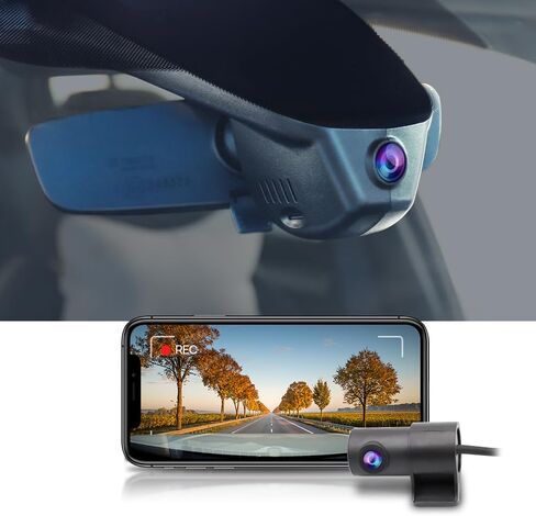 Fitcamx Front 4K+Rear 1080P Dash Cam Adapts for Mazda CX-30 2024-2026 (HD2-6607) Packed with 2 Cables, OEM Look, 2 Way HD Video, WiFi & APP, Loop Recording, Parking Sensor, Easy to Set, 128GB Card in Saudi Arabia