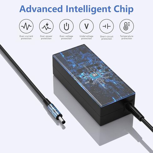 محول تيار متردد 65 وات 4.5 مم متوافق مع Dell 15 16 DC15250 DC15255 DC16251 DC16250، Pro 15 14 كمبيوتر محمول أساسي، Insprion 16 15 3530 5620 5625 5635 5630 5635 مزود الطاقة in Kuwait