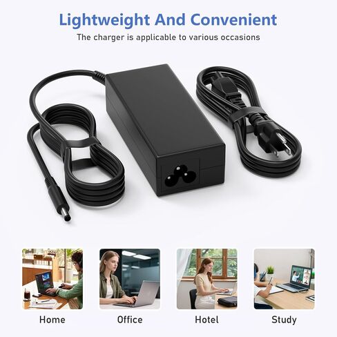 محول تيار متردد 65 وات 4.5 مم متوافق مع Dell 15 16 DC15250 DC15255 DC16251 DC16250، Pro 15 14 كمبيوتر محمول أساسي، Insprion 16 15 3530 5620 5625 5635 5630 5635 مزود الطاقة in Kuwait