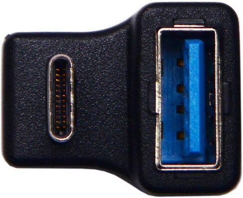 Cablecc 180 درجة لأعلى ولأسفل بزاوية من النوع C USB-C OTG إلى USB 3.0 أنثى تمديد محول للهاتف الخليوي والكمبيوتر اللوحي in Kuwait