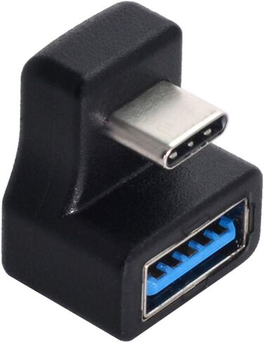 Cablecc 180 درجة لأعلى ولأسفل بزاوية من النوع C USB-C OTG إلى USB 3.0 أنثى تمديد محول للهاتف الخليوي والكمبيوتر اللوحي in Kuwait