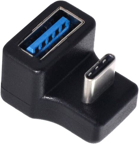 Cablecc 180 درجة لأعلى ولأسفل بزاوية من النوع C USB-C OTG إلى USB 3.0 أنثى تمديد محول للهاتف الخليوي والكمبيوتر اللوحي in Kuwait